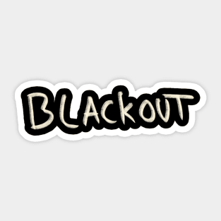 Hand Drawn Blackout Sticker